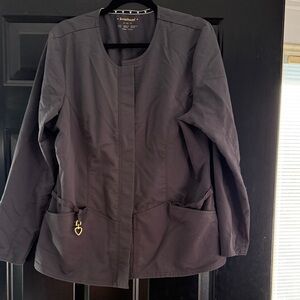 Heart Soul Gray Scrub Jacket